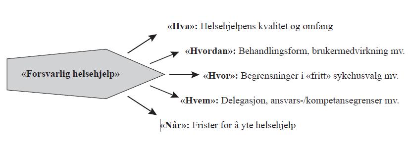 Struktur og metode utvalgte strukturer: tematisering Kjelland, Syse og Befring: Sentrale helserettslige emner (2016) s. 101 Se heftet side 44 f.