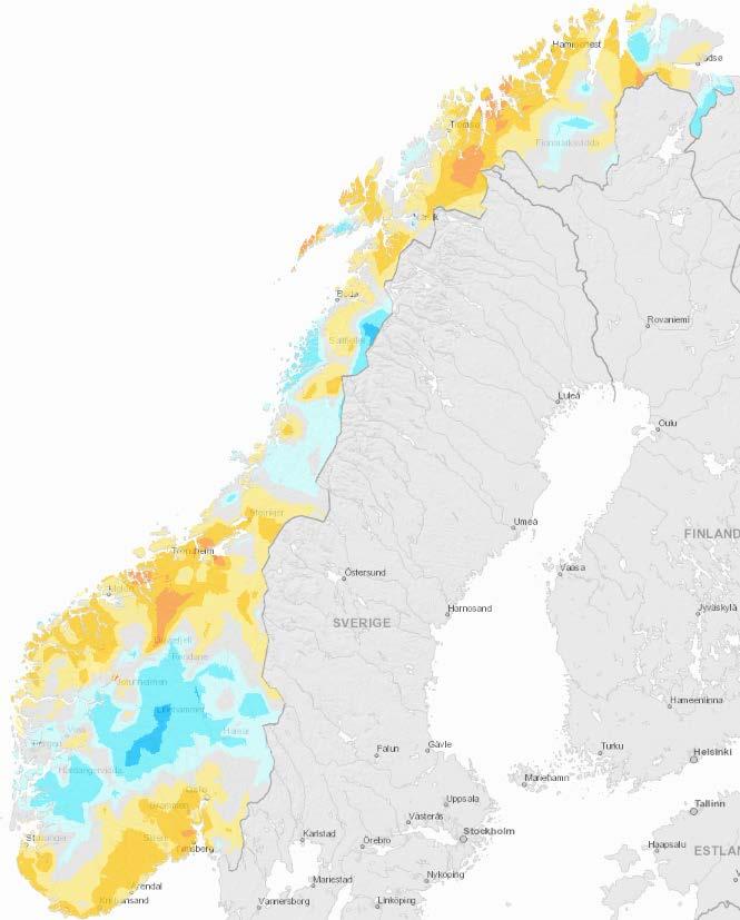 April Mai Juni Nedbør Svært lite nedbør i Sør-Norge De store kartene viser avvik i månedsnedbør fra normalen for 1971-2 De små kartene viser avvik i regn + snøsmelting fra normalen for 1971-2 I april