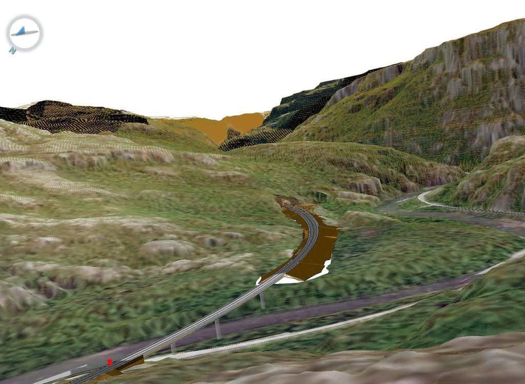 FORSLAG TIL DETALJREGULERING PLANBESTEMMELSER Pol. behandling Illustrasjon fra 3D modell ny bru over Eibyelva mot tunnelpåhugg nord Prosjekt: E.