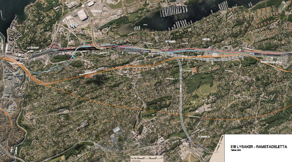 Prosjektark Oslopakke 3 Tiltak: E18 Vestkorridoren Lysaker Ramstadsletta Tiltakshaver: SVRØ Beskrivelse: Prosjektet E18 Lysaker Ramstadsletta er en del av E18 Vestkorridoren som omfatter