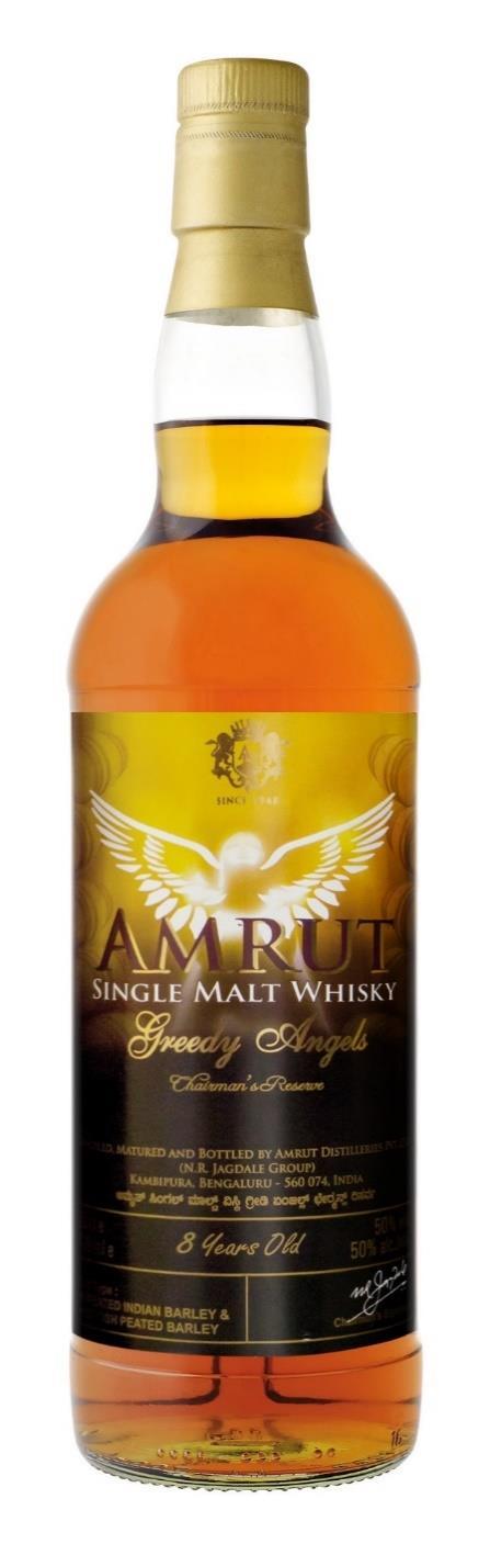 Amrut Greedy Angels 8 YO Dette er 4 gang vi får tak i Greedy Angels fra Amrut. Det har tidligere kommet en 8 yo, en 10 yo og en 12 yo. Nå kommer en ny 8 yo.