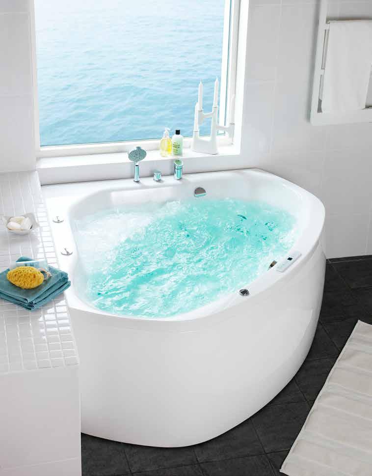 Hafa Aqua -20% HAFA AQUA 140 C Et familievennlig hjørnebadekar med rene, enkle linjer. Har en sitteplass som gjør det praktisk å bade med barn. 1230/1435x1230/1435x680 mm. Badedybde 425 mm.