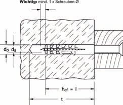 120 s Plugg Type Art.-nr. ID Bor Min.borhullsdybde Plugglengde = min. forankringsdybde d o t l = h ef d s [mm] [mm] [mm] [Ø mm] [stk.