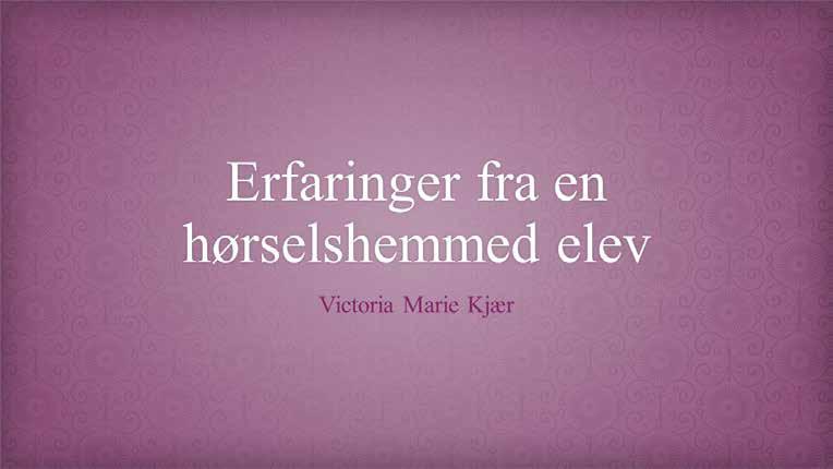 Erfaringer fra en