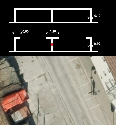 Type : Pil, minirundkjøring (1034) Geometrisk stedsfesting er markert med rød prikk.