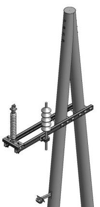 Avleder- kabelarrangement 66 og 132kV A-mast 1:5, høyde 13m El-nummer 66kV For kabel Enh Bilde 28 377 46 SB66AE-22 28 377 56