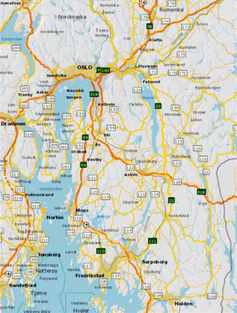 2. Situasjonsbeskrivelse Geografiske forhold I landskapet øst for E6 finner man det gamle grunnfjellet.