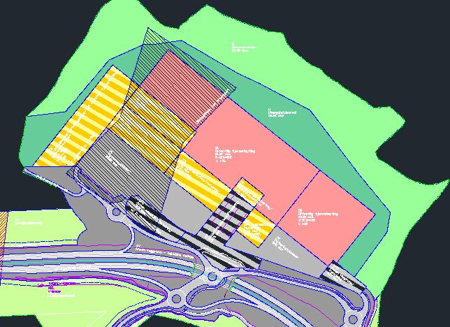 2.2.3 Status gjeldende regulering Alternativene planlegges etablert innenfor reguleringsplanen Nytt Østfoldsykehus vedtatt 28.10.2010, og sist endret 18.7.2014.