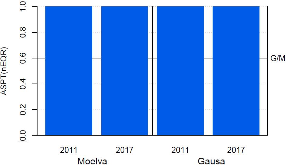 Prøven fra Moelva hadde påfallende større mengder av fåbørstemark (Oligochaeta), samt mer finpartikulært organisk materiale enn Gausa.