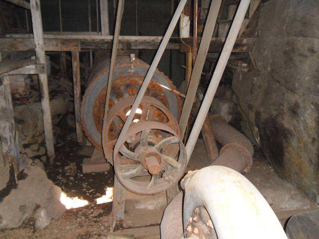 Lekum mølle ble først drevet med direkte overføring fra turbinen.
