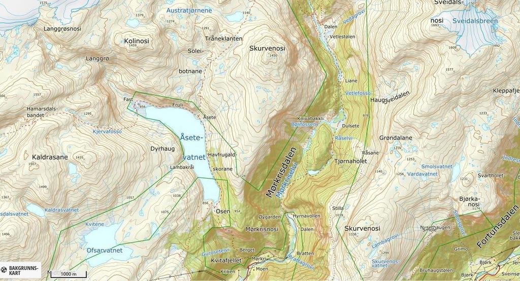 Havfrugaldsnosi Søknaden er vurdert i samsvar med: 1. Forskrift for Breheimen nasjonalpark, datert 7. august 2009. 2. Forskrift for Mørkridsdalen landskapsvernområde, datert 7. august 2009. 3.