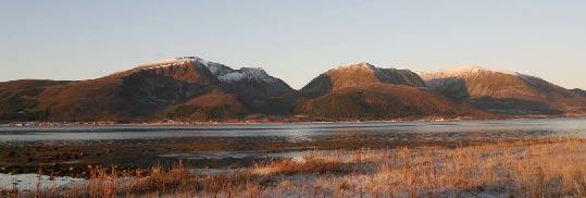 TUR TIL ANDØYA, FREDAG 13.NOV. 09 En vakker dag, fredag den 13., å besøke Andøya på, i krystallklar luft som forsterker fargene i den vakre vesterålsnaturen.