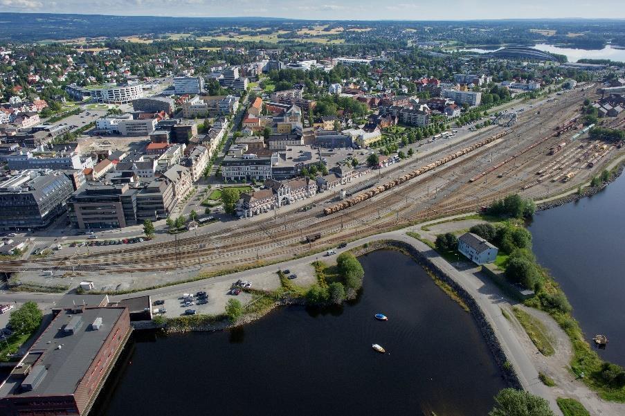 Midlertidige tiltak Hamar Nødvendig med tiltak på Hamar stasjon for å oppnå ønsket togtrafikk Tiltakene er midlertidige og gjelder fram til nytt dobbeltspor gjennom Hamar er