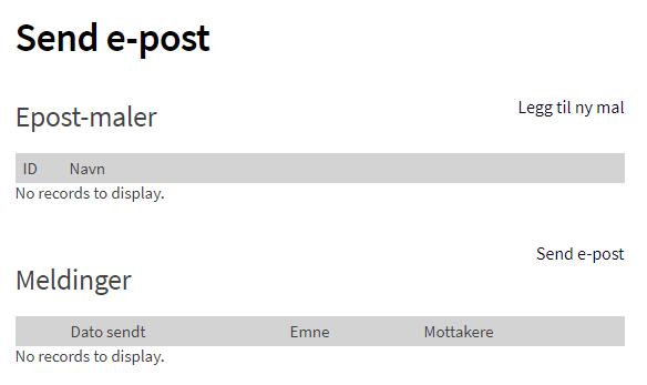 Sende e-post Via systemet vil du ha mulighet til å kommunisere med dine medlemmer, direkte fra systemet. Dette gjør du via Medlemssystem > Send e-post.