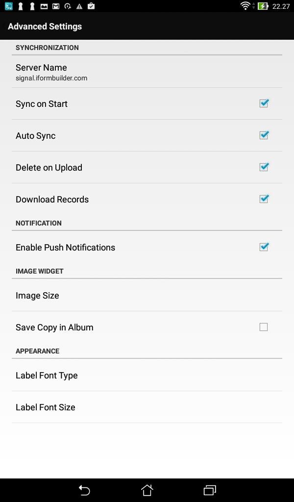 Elektroniske sjekklister Installasjon på Android Huk