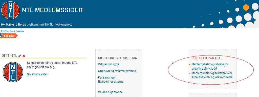 Disse to fungerer i prinsippet likt, hvertfall når det gjelder medlemslister og verv. Hvis du har flere roller i organisasjonen blir du bedt om å velge rolle.