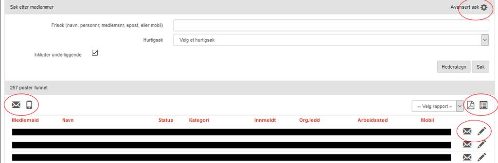 «Nye i år» er medlemmer i ditt orgledd som har meldt seg inn i inneværende år, mens «Utmeldte i år» er de som har meldt seg ut i samme periode.