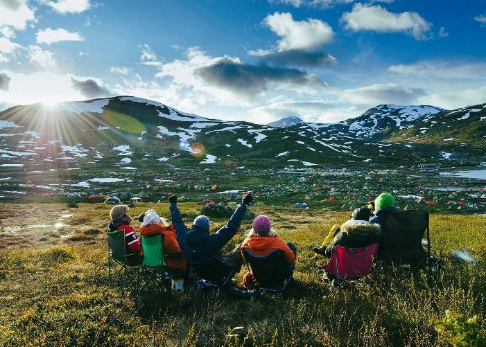 På Vinjerock er DNT ung ansvarlig for Gnagsårprisen, som går til den som har vært innom flest DNT-hytter på vei til Eidsbugarden.