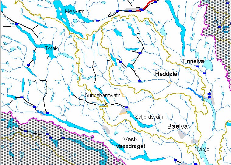 Figur 1. Oversiktskart over Bøelva.