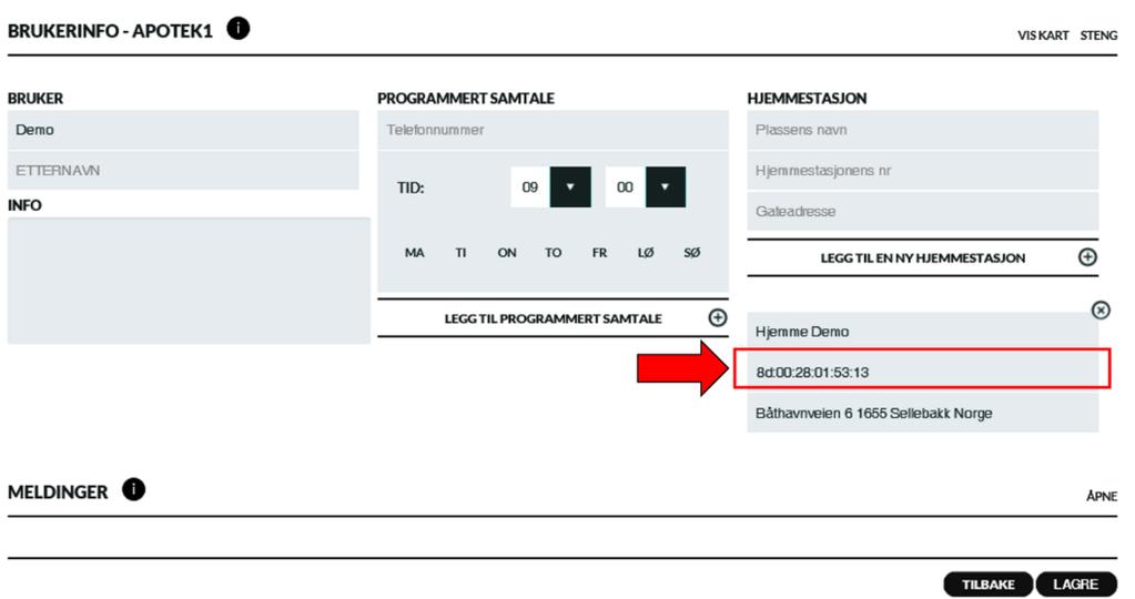 listen, kan du finne nummeret på en merkelapp på smartklokkens ladestasjon. Ta kontakt med oss på http://lincare.support/kontakt/ dersom du ikke finner hjemmestasjonens nummer.