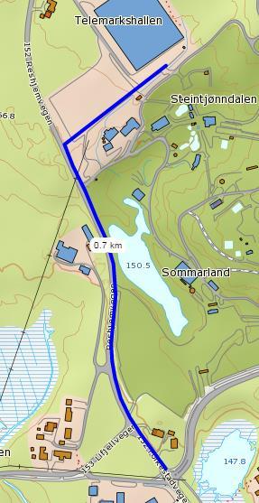 Vegen er også viktig jobbveg for bustadområda på Langkåshaugen og skuleveg til både Bø ungdomsskule og Bø skule.