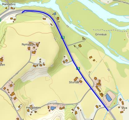 Vegen er godt dimensjonert for trafikk langs Seljordvegen, og er oppsamlingsveg frå Forberg/Bakås og Nordbøåsen.