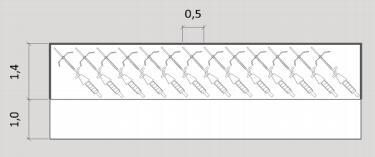 Figur 37 - Arealbruk for skråstilt sykkelparkering (Sykkelhandboka, SVV, 2014) 6 Skilting og merking Det må gjerast eit val om ein skal