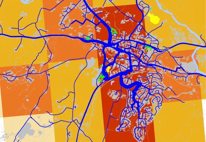 til Bygdepakke Bø. Analysa viser potensialet for å auke talet på syklande knytt til grunnskular, vidaregåande, Campus Bø og jobbreiser.