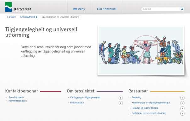Kartverkets nettside Info om prosjektet Veiledning Lenker