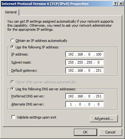 Trinn 2: Konfigurer IP-adresse, Nettverksmaske, Gateway og DNS på projektoren (Nettverk: LAN Settings).