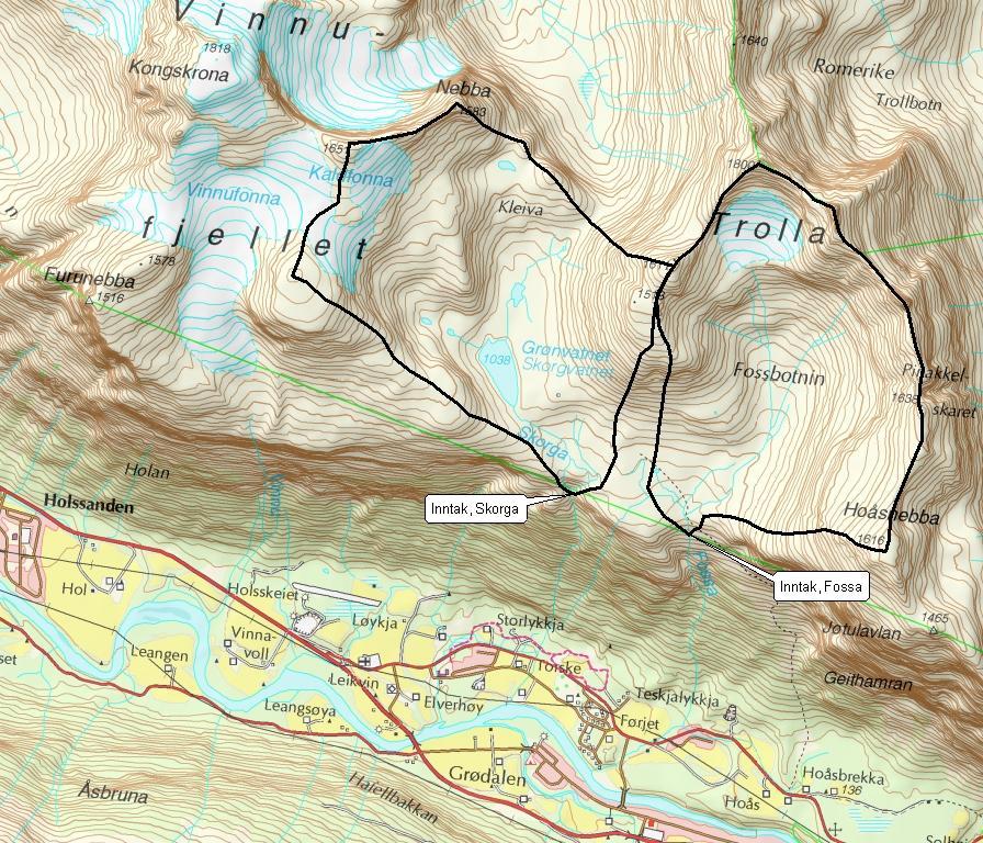 2.3 Nedbørsfelt og hydrologi Lokalisering og forvaltningsstatus 2.3.1 Avgrensning av nedbørsfelt. Feltkarakteristika.