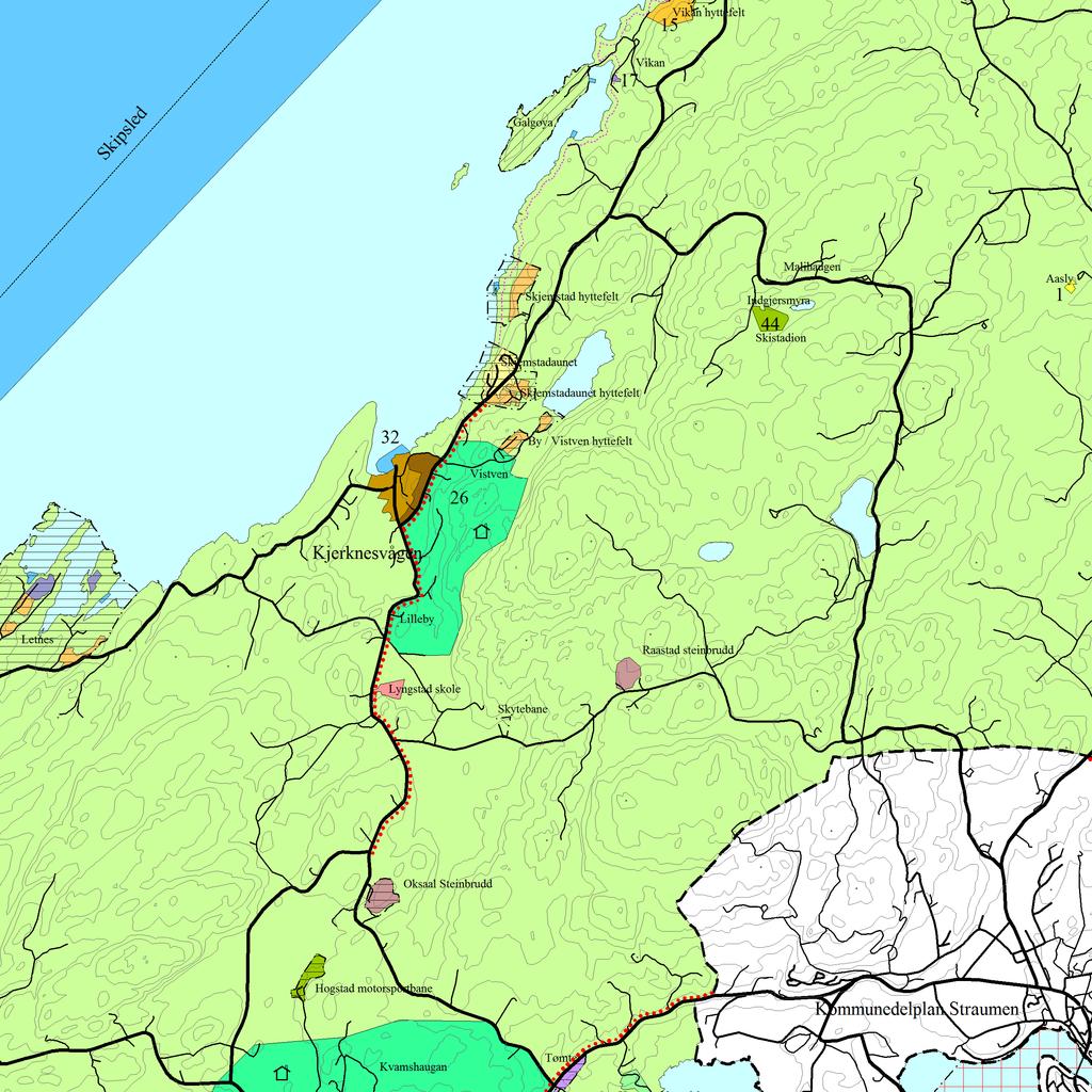 5) Landbruks-,natur- og friluftsformål samt reindrift - nåværende LNFR-areal,Spredt