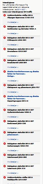 Huskeregel Gjør alltid et interaksjonssøk eller se på interaksjonsvarslene i EPJ