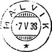 Stempel nr. 1 Type: IIL Utsendt 09.11.1883 MALVIG Innsendt 23.01.1928 Registrert brukt fra 31 I 91 EE til 16 X 21 EE Stempel nr. 6 Type: I2? Fra gravør 21.11.1959 MALVIK Innsendt?