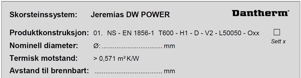 6. Kondens/kondensat 6.1 Generell informasjon Eksosavløpet DW-POWER er konstruert for tørr drift.