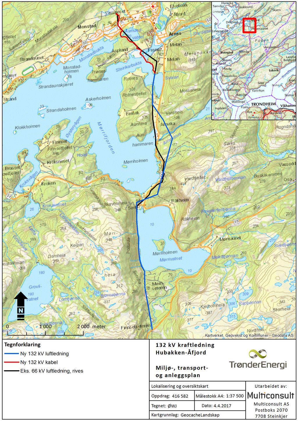 132 kv kraftledning Hubakken trafo Åfjord sentralnettstasjon 2 Innledning 2.