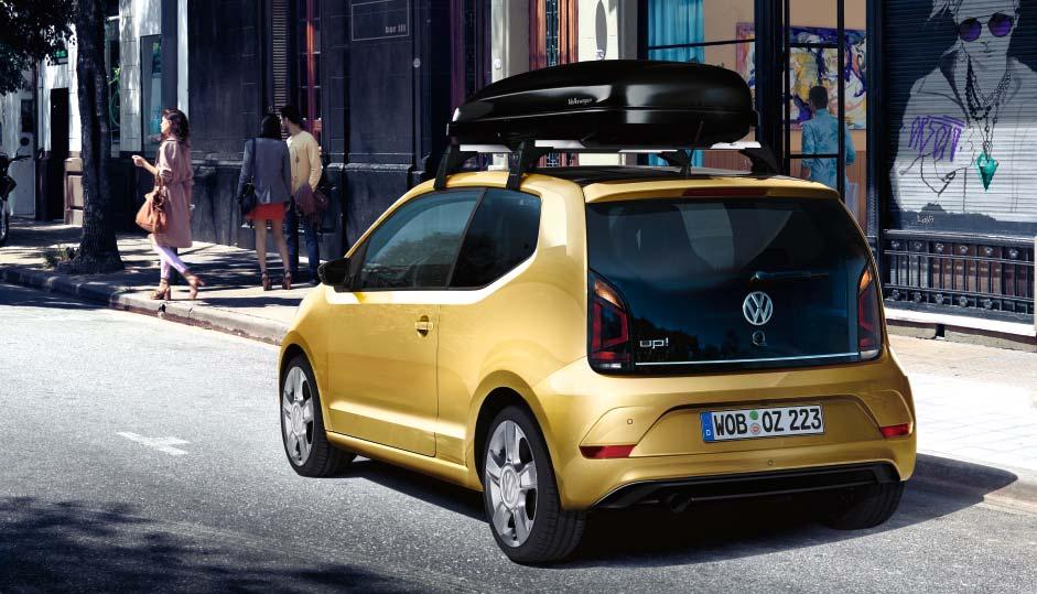 04 Den aerodynamiske takkantspoileren gir en elegant avslutning på bakpartiet til Volkswagen up! og tåler det meste.