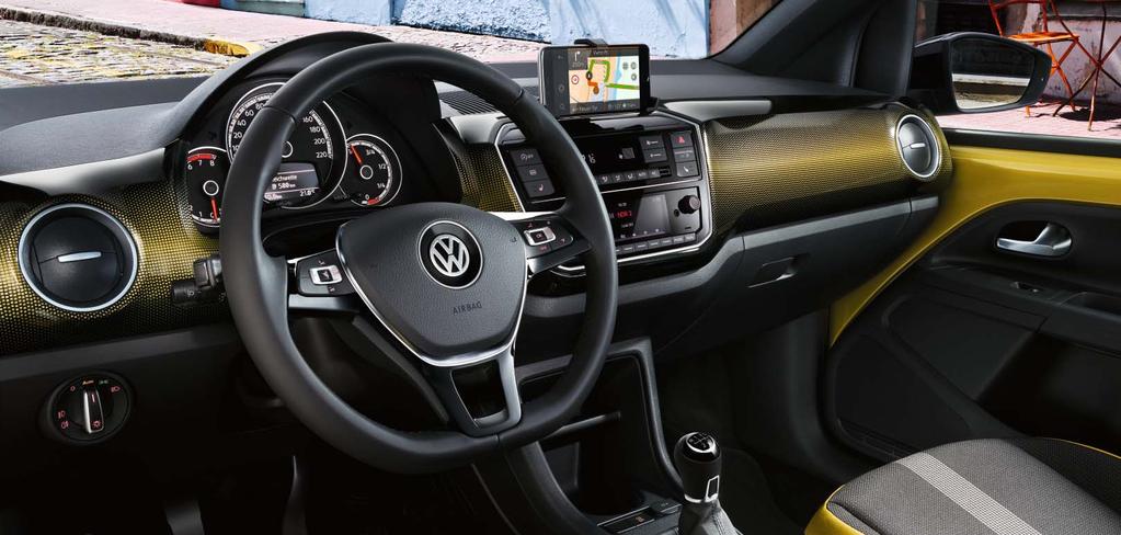 Rommer både komfort og personlighet Ikke la størrelsen lure deg, Volkswagen up! byr på maksimal komfort.