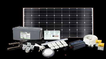 Solcellepanel 1 x 100 watt Max Power solcellepanel m/braketter Batteri 1 x 260 At Sunwind AGM Regulator Sunwind 20 AVAB Omformer Sunwind sinusomformer 300 watt Koblingsutstyr Batterikabel Om du