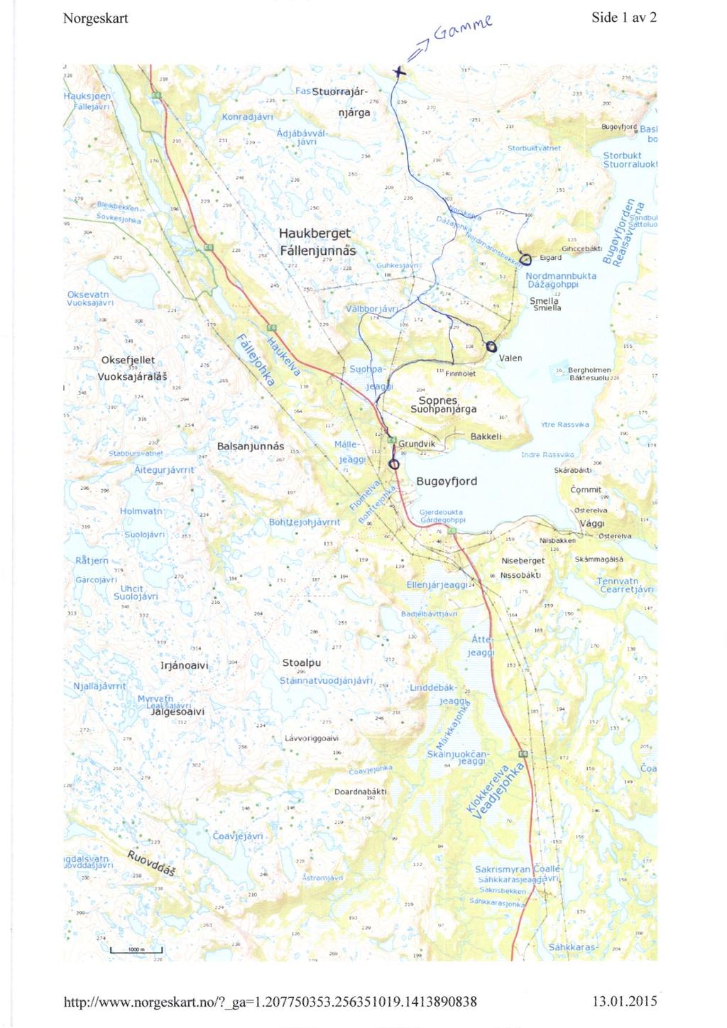 Norgeskart Side 1 av 2 328 \ Hauksjoen \ 176 218 710 \ 211 FasSt-witsrajår- 235 276 339 Konradjavri njårga 2.19 Ådjabåvvaljavri 238 238 :47 220 146 31.