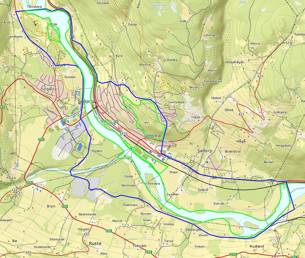 Eidesand friområde Gang- og sykkelvei Jernbaneparken Brakjeberget Flatneset