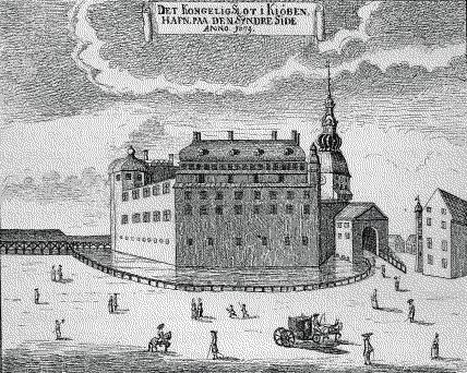 154 Fig. 3. Københavns slott slik det så ut før kong Christian VI rev det ned i 1730-årene og erstattet det med Christiansborg. Slottet var setet for den dansk-norske kongen og hans regjering.