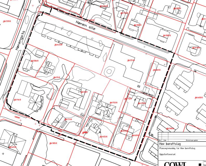 7 1 INNLEDNING 1.1 Bakgrunn Forslagsstiller er Hov Borettslag, mens planlegger er COWI AS.