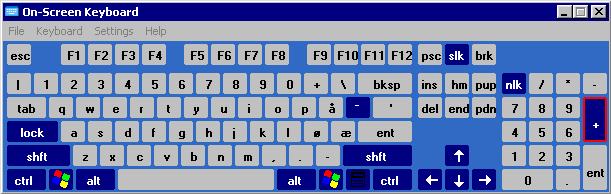 Operative prosedyrer Legg merke til at en parameter dialog åpnes for å vise det gjeldende navnet. Legg merke til at et on-screen tastatur åpnes på skjermen.