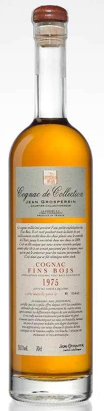 Cognac GROSPERRIN 1975 Fins Bois Denne vintage Cognacen har blitt lagret under myndighetsoppsyn siden den ble destillert.