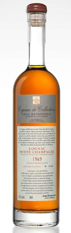 Cognac GROSPERRIN 1969 Petite Champagne Denne vintage Cognacen kommer fra en Notarius-familie som har bodd i Cognac gjennom generasjoner.