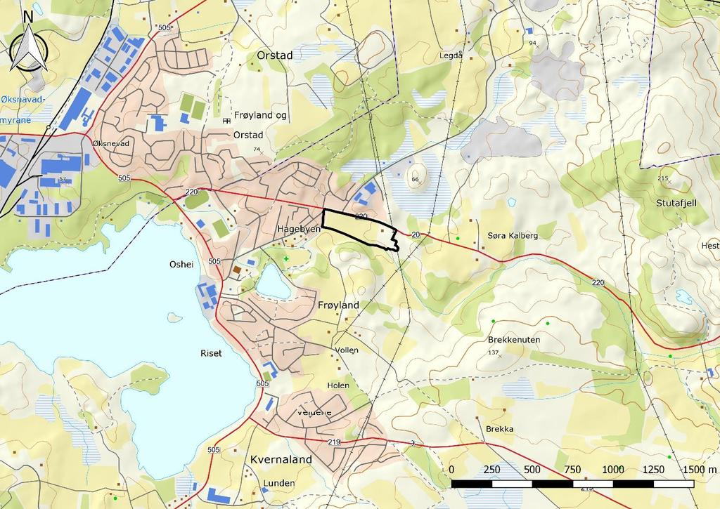 2 Rammene for undersøkelsen 2.1 Bakgrunn Bakgrunnen for undersøkelsen Bakgrunnen for undersøkelsen er utbygging av planområdet til bebyggelse i form av et nytt boligfelt.