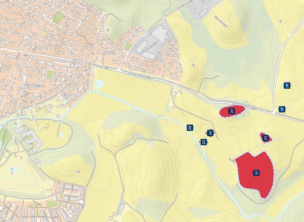 Tidligere registrerte kulturminner i området Planområdet er plassert i overgangen mellom de store, flate landbruksarealer på Jæren og de begynnende utmarksområdene på heiene i den nordlige delen av