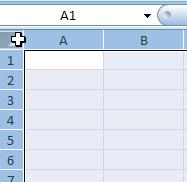 velger der Kopiere: Når du har kopiert, åpner du Excel med et nytt ark.