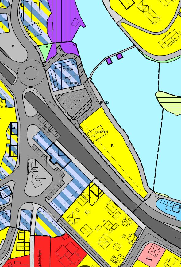 Beregnet trafikk for planlagt situasjon er sammenlignet med beregnet trafikk for eksisterende arealbruk som er knyttet til dagligvareforretning og tidligere forsamlingshus med tilhørende parkerings-